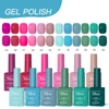 Mxsi 12Pcs/Set 15ml Sparkly Red Pink Gel Nail Polish Glitter Semi Permanent Nail Art LED UV Gel Varnish Nail Supplies 4