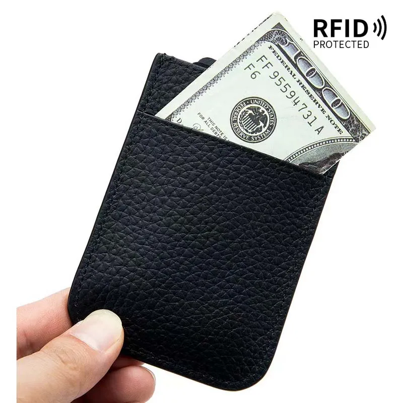 여성용 가죽 신용 ID 카드 지갑, RFID 카드 홀더, 심플 패션 미니 지갑, 동전 가방, 2024 신제품