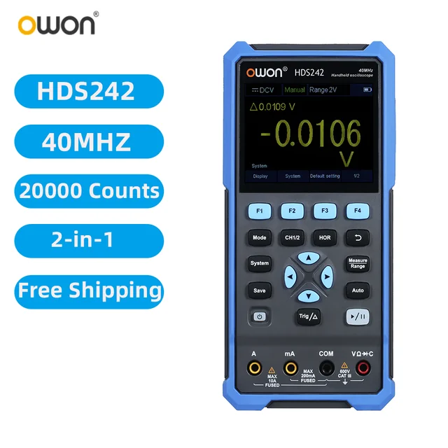 OWON HDS2102S 3 in 1 Digital Oscilloscope Multimeter Waveform Generator