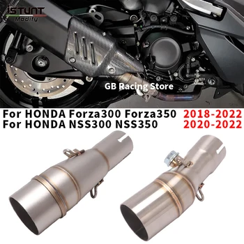 Slip On For HONDA Forza300 Forza350 Forza NSS300 NSS 300 350 2018 - 2022 Motorcycle Modify Exhaust Escape Moto Middle Link Pipe