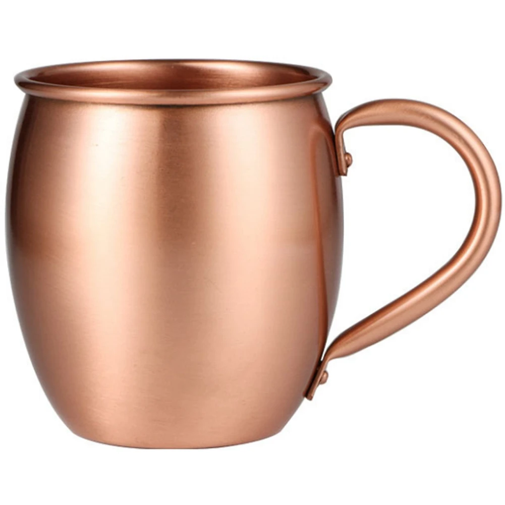 

530ML 100% Pure Copper Mug Moscow Mule Mug Drum Cup Cocktail Cup Pure Copper Mug Restaurant Bar Cold Drink Cup, B