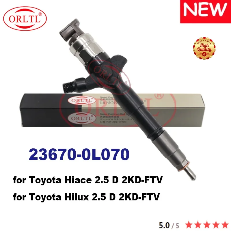 

ORLTL Genuine Fuel Injector 23670-0L070 236700L070 23670 0L070 for Toyota Hiace/Hilux 2.5 D 2KD-FTV 8976024852 8976024853