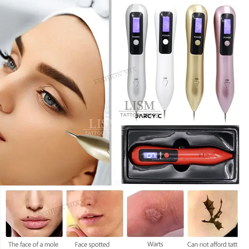 9 Level LCD Laser Plasma Pen Tattoo Freckle Wart Tag Removal Pen LED Light Dark Spot Remover for Face Skin Care Beauty Machine