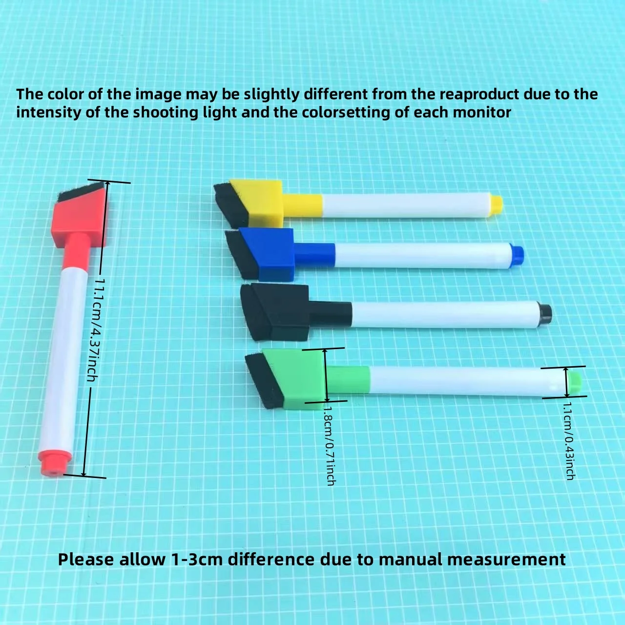 Oblique Angle Caps Whiteboard Dry Erase Markers 5pcs/Bag