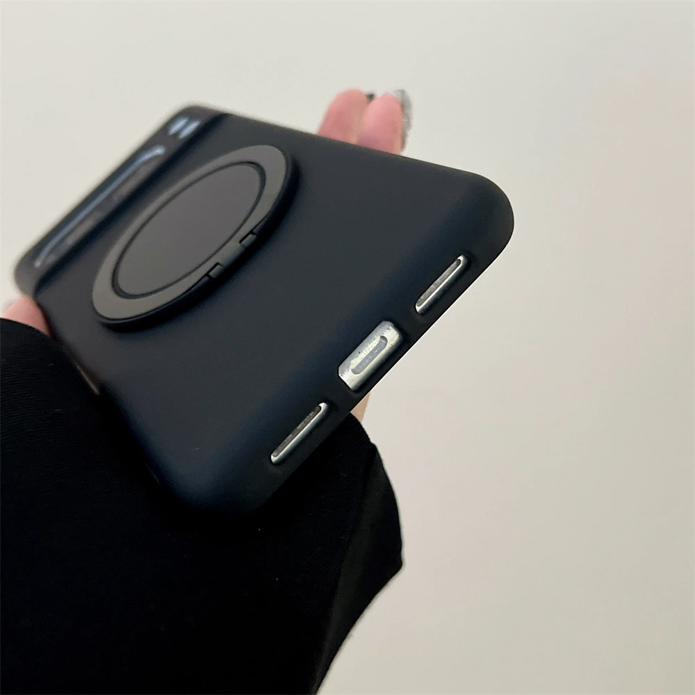 Liquid Silicone Magnetic Phone Case with Stand Holder