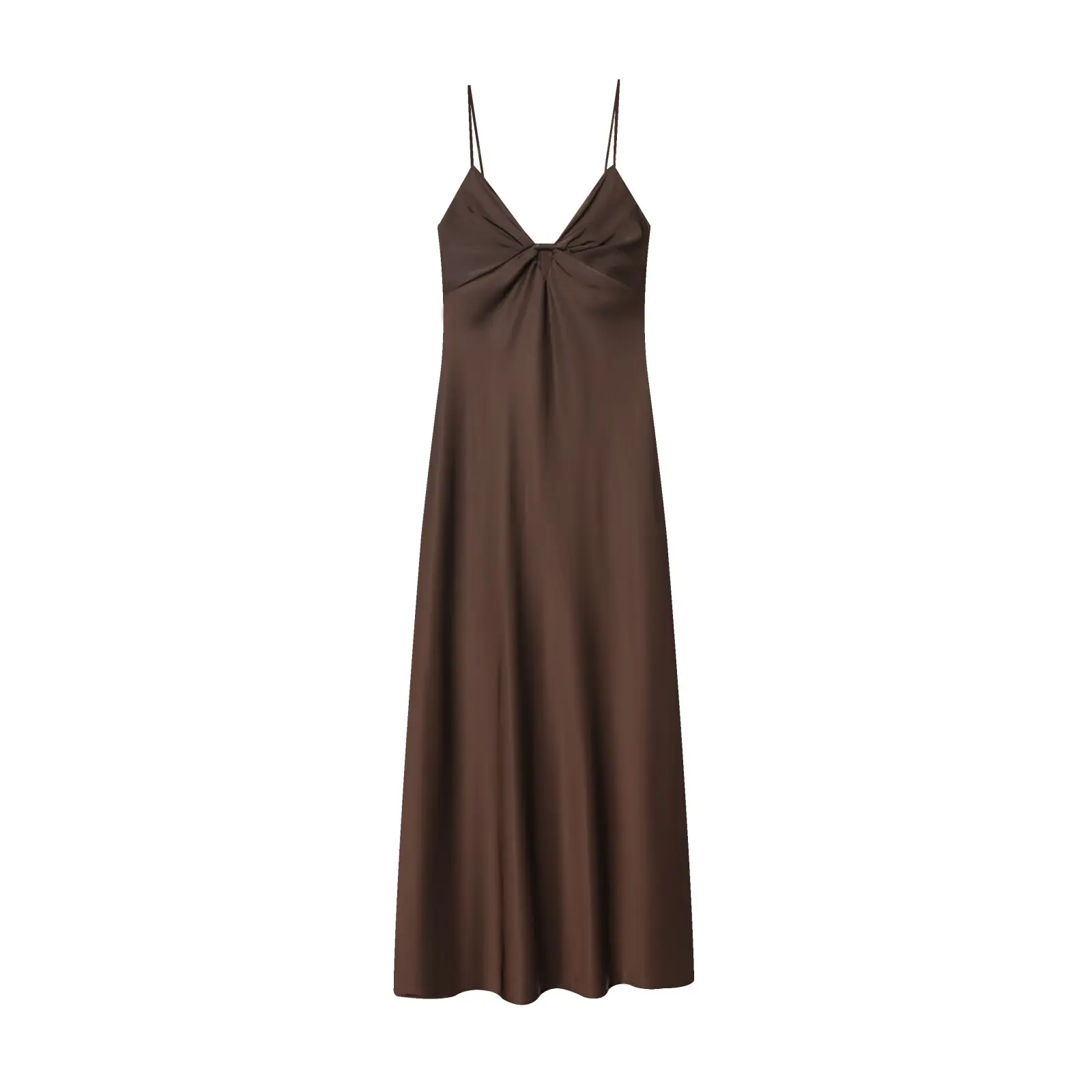 2026 Women V-Neck Holiday Style Sling A-line Long Dress Sleeveless Summer Women's Back Zipper Fashion Elegant Party Dresses ﻿