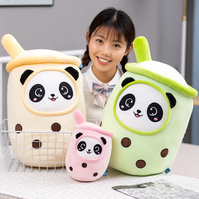 NEW Cute Cartoon Bubble Tea Plush Toy Stuffed Food Milk Tea Soft Doll Boba Fruit Tea Cup Pillow Cushion Kids Toys Birthday Gift