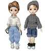 30cm Boys Doll Male 1/6 BJD Doll Dress Up Clothes Handsome Casual Clothes Set Kids Girls Doll Toy Gift 1