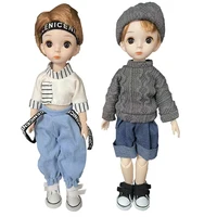 30cm Boys Doll Male 1/6 BJD Doll Dress Up Clothes Handsome Casual Clothes Set Kids Girls Doll Toy Gift 1