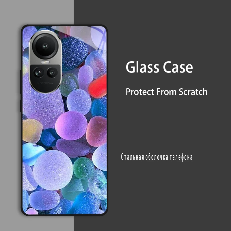 Enhanced Protective Tempered Glass Case Cover with Hard Coque Bumper
