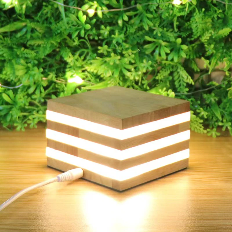 

Outdoor Activity Square Candy Bar Counter Scene Decoration Small Night Light, LED Illuminated Cube Table Light
