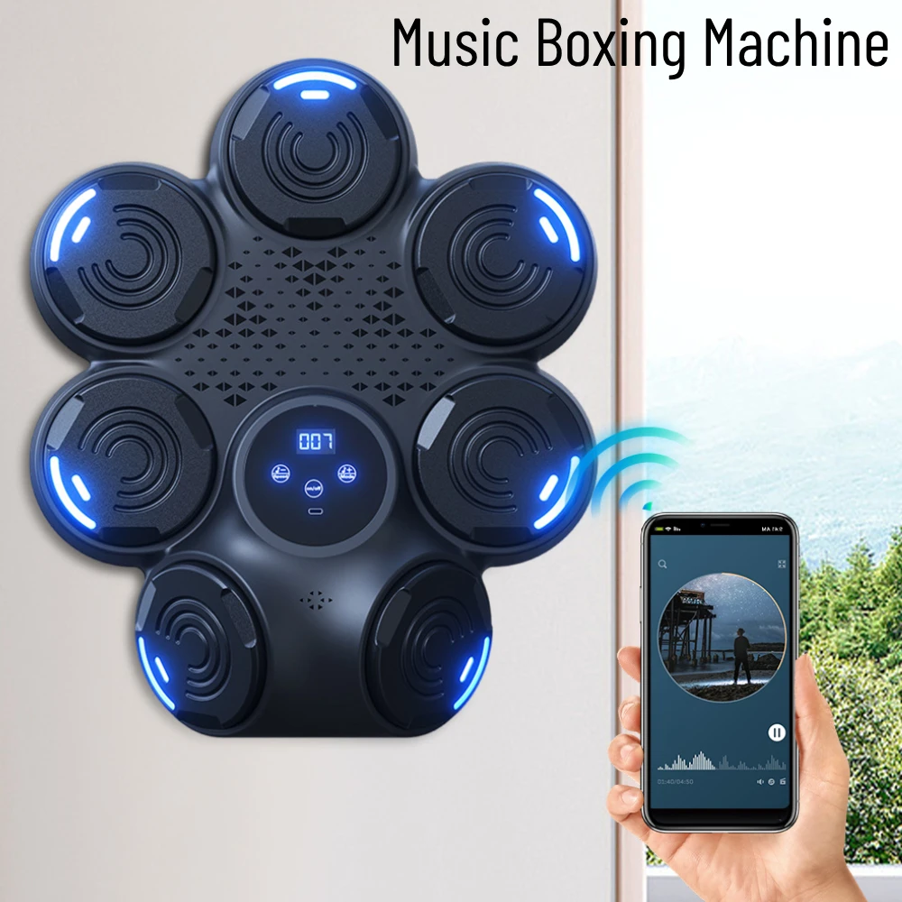 Music Boxing Machine Bluetooth Smart Training Equipment Wall Target for Adult Children music boxing toys