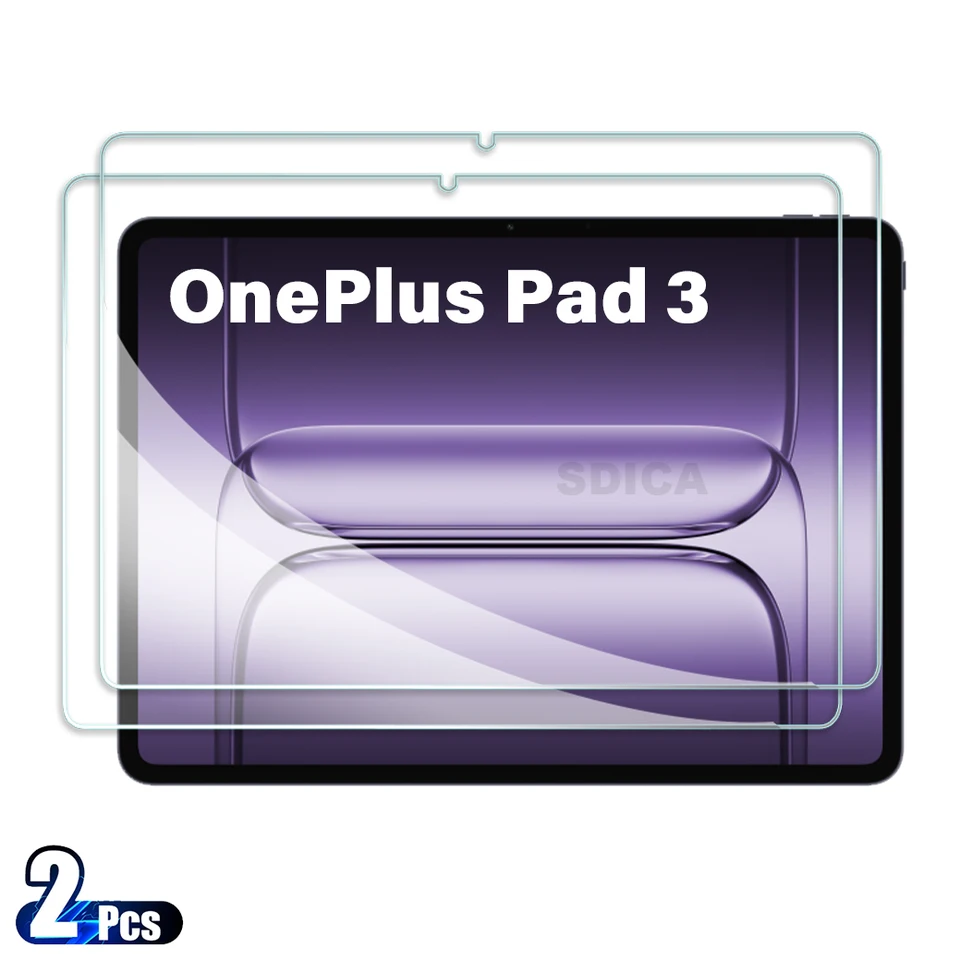 Protection écran Verre Trempé 9H Pour OnePlus Pad 3 - 2 Pièces, Anti-rayures, Ultra Clair