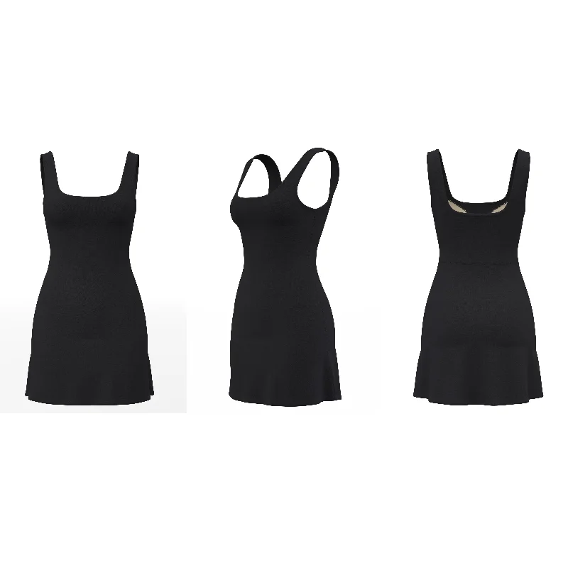 Sports with Padded Tennis Dress for Women Summer Solid U-neck Backless One-piece Running Pants Skirt Simple Training Clothes