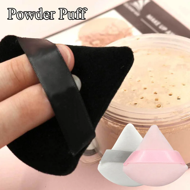 Triangle Powder Puff Mini Face Sponge Cosmetics Tool Face Powder Puff Washable Sponges Blender Contouring Under Eyes Corner