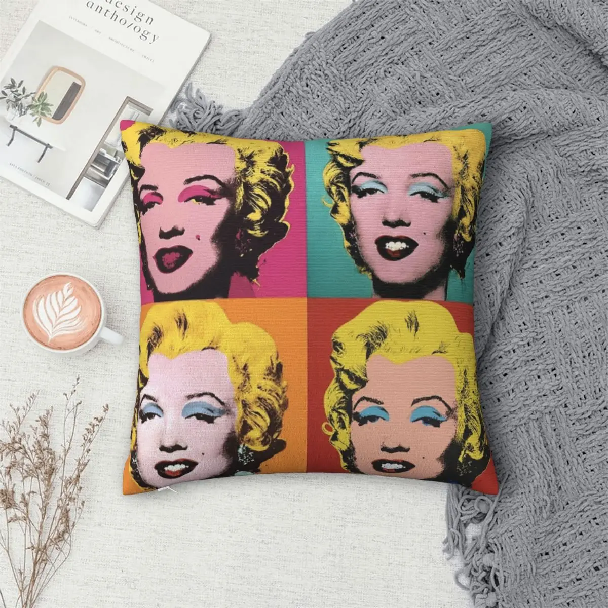 

Andy Warhol Marilyn Pillowcase Polyester Pillows Cover Cushion Comfort Throw Pillow Sofa Decorative Cushions Used for Bedroom