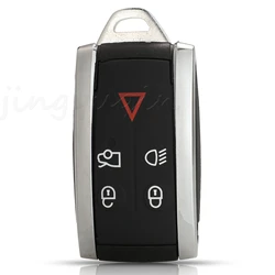 Premium 5 - Button Car Remote Smart Keyless Fob Case with Uncut Key Blade (Key Shell)