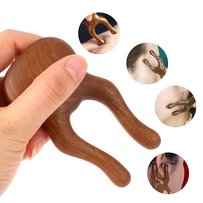 

Natural Sandalwood Nose Massage Promote Blood Reduce Puffiness Nose Lifting Gua Sha Tool Eyes Facial Scalp Meridian Massage