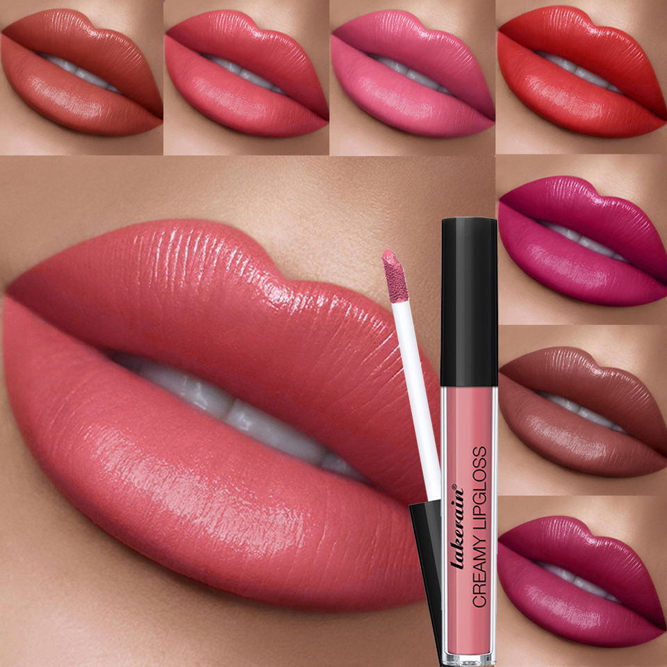 8Colors Velvet Cream Lip Gloss Semi-Matte Lip Glaze Non-Stick Cup Waterproof Lasting Peach Grapes Liquid Lipstick Cosmetics