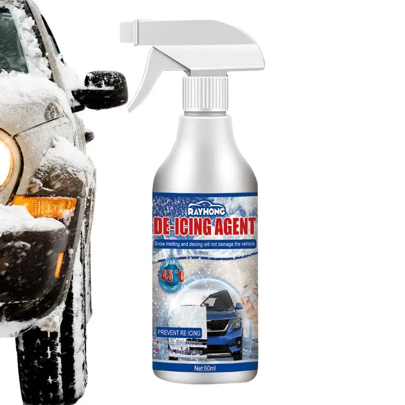 

Car Snow Melt Spray Windshield De-Icer Agent Emergency 60ml Ice Cube Melting Solution Rapid Multi-Purpose Deicing for Windows