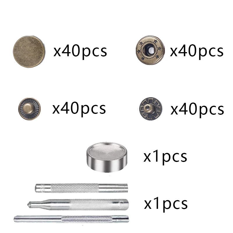 Colorful Snap Fastener Buttons - Seamless Copper Concealed Set (160 Pieces) for Jackets, Backpacks, and Coats