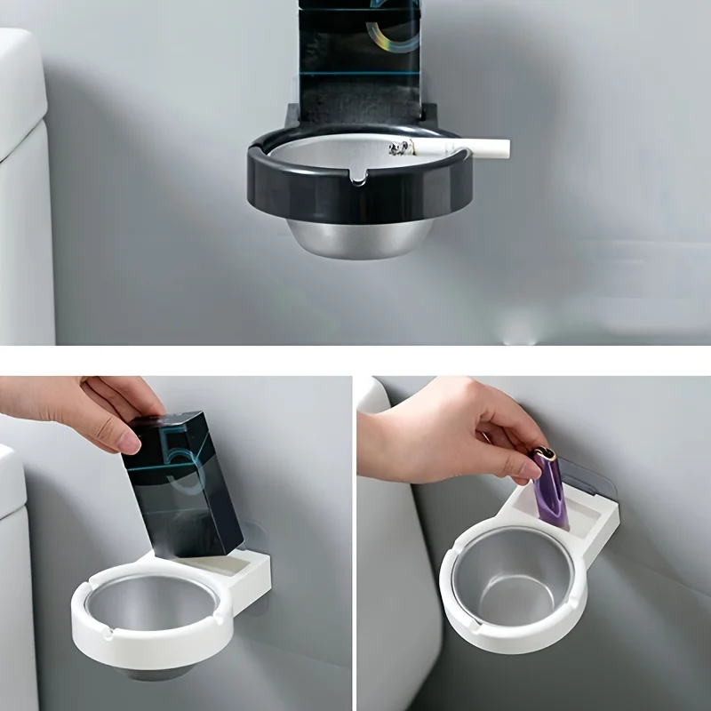 Stainless Steel Ashtray Wall-mounted Ashtray for Home or Office