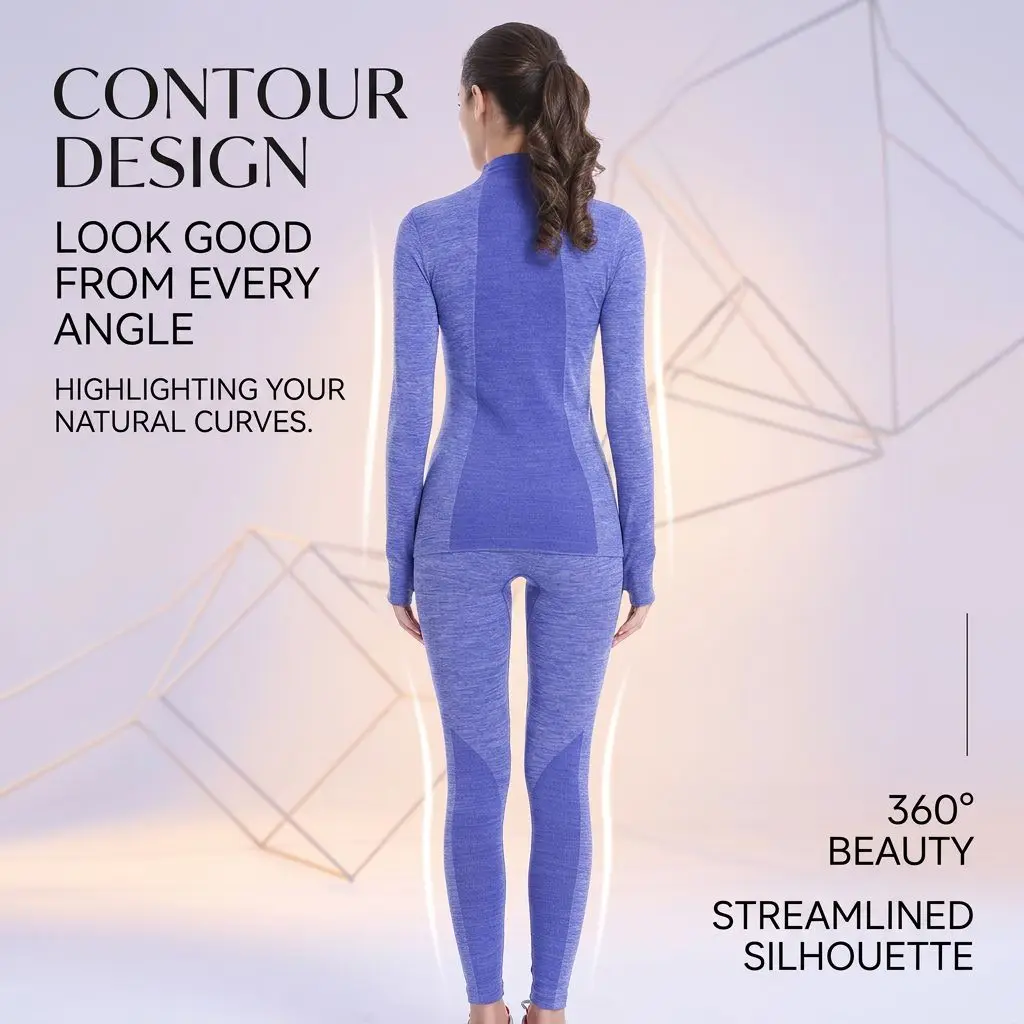 Women's Thermal Sports Yoga Set - Stylish and Warm Lingerie Ensemble