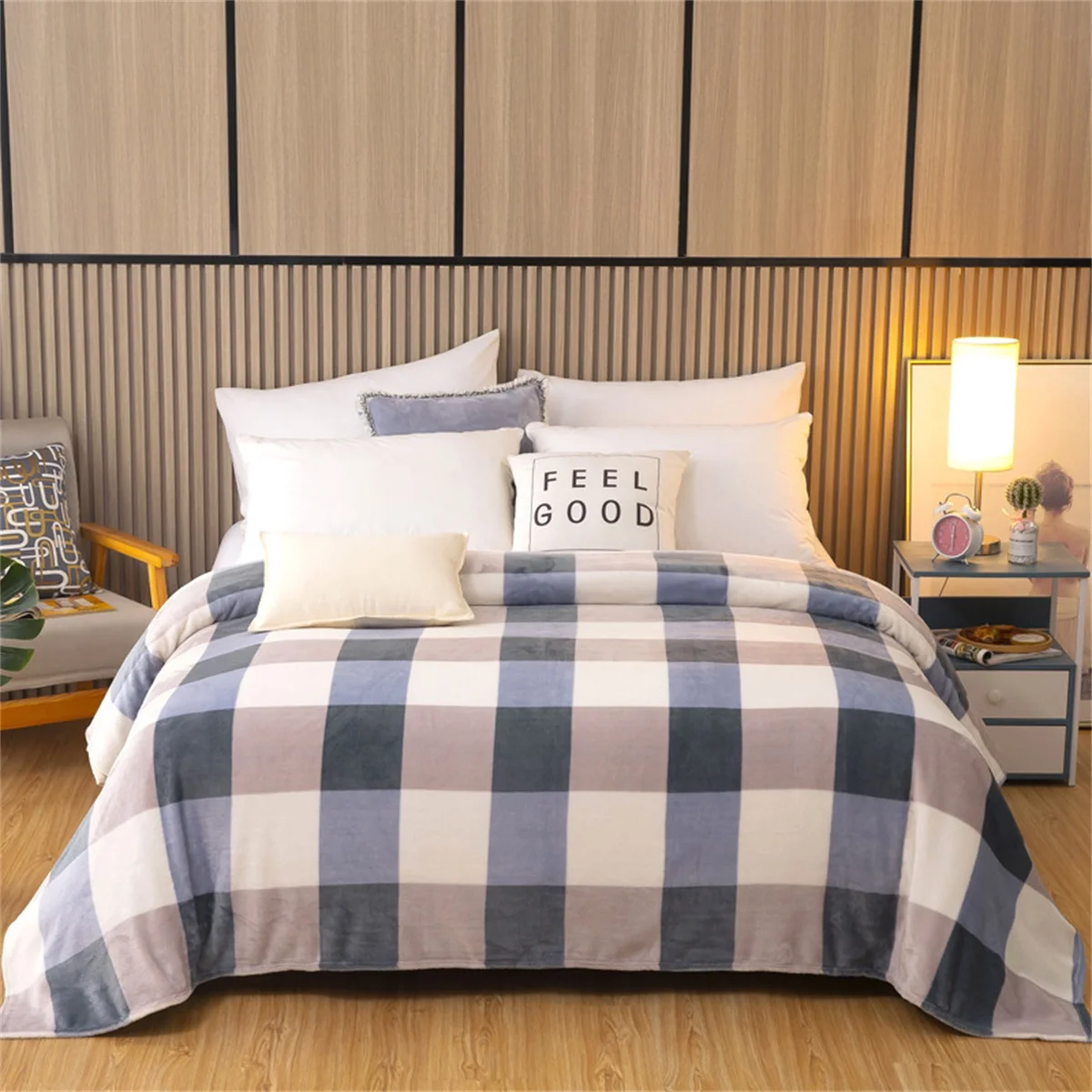 

200X230CM Blanket Winter Warm Super Soft Flannel Blankets for Beds Striped Throw Sofa Cover Bedspread Warm Blankets Dropshipping