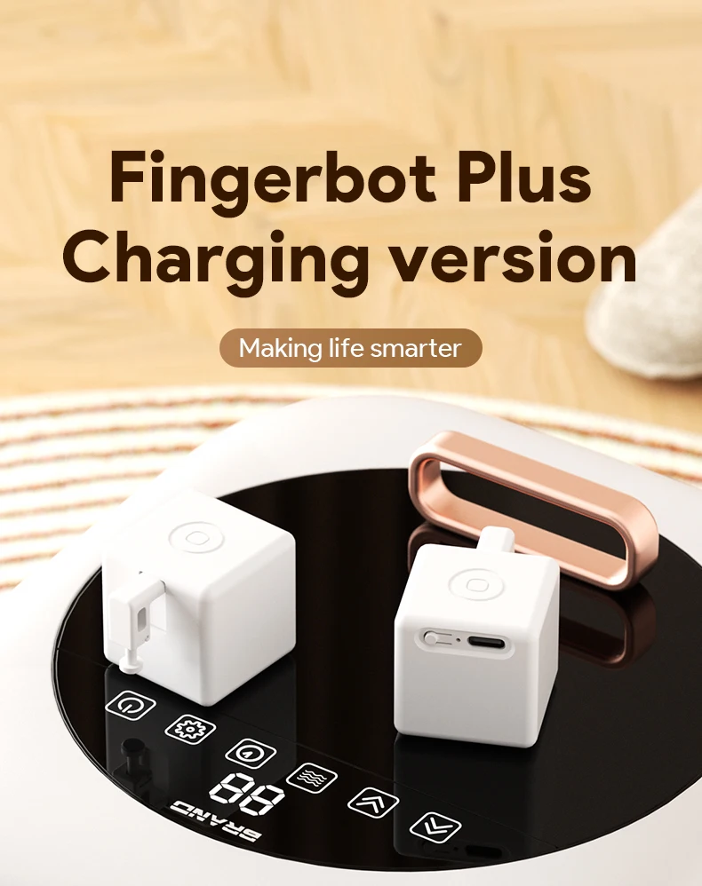 Inteligente Tuya Interruptor Recarregável, Fingerbot Soquete, Bot