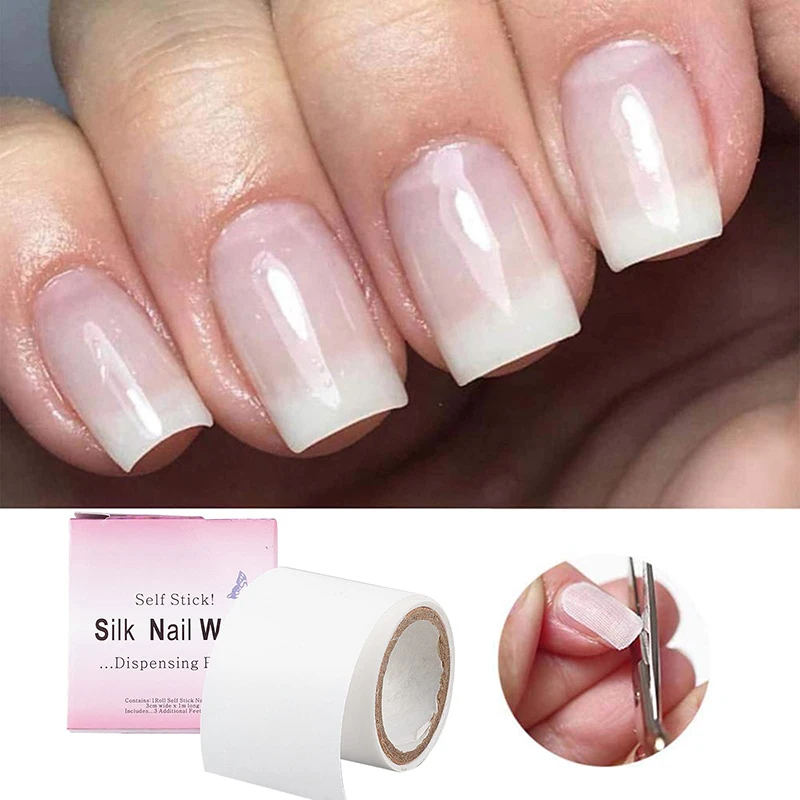 Self Adhesive Silk Nail Paper Simple Triangular Bandage For Repairing Damaged Fingertips Nail Art Extension Fiber Stickers nail stickers nail art tools nail art decoration nail decals