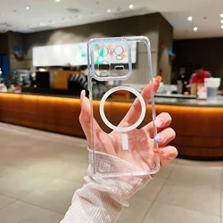 Crystal Clear Magnet - Compatible Acrylic Case with Wireless Charging Support for Redmi Note 14 Pro5G (Clear)