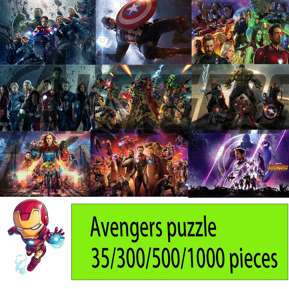 The Avengers jigsaw puzzle 108/200/300/500/1000 pieces wooden onePiece Puzzles for Adults children Educational Toys Gifts