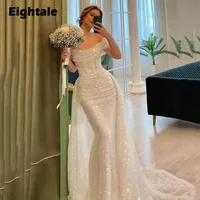 Eightale Glitter Mermaid Wedding Dress Off Shoulder Prom Dresses Shiny Sequins Customized Long Train Bridal Gowns 2025 1