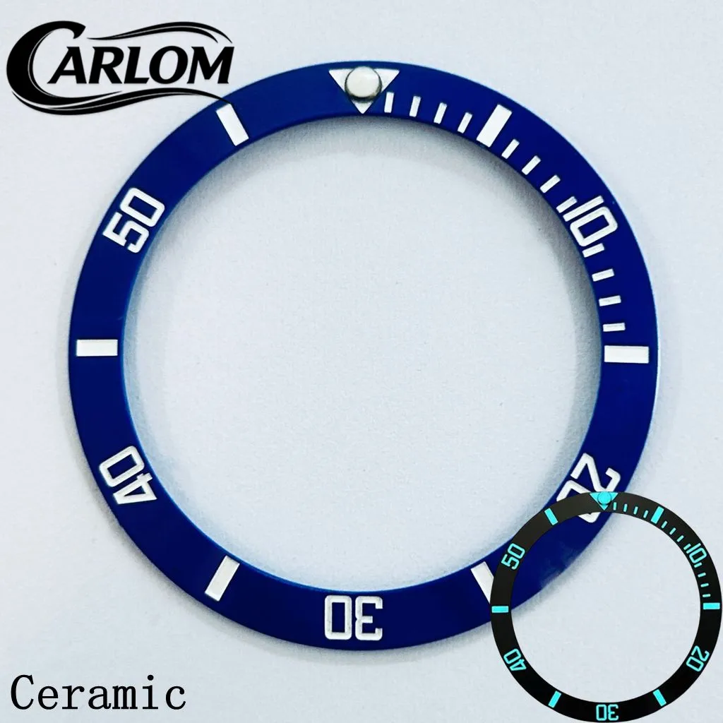 Black Blue Green Gray Ceramic Aluminium Sloping Bezel Insert