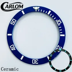 Black Blue Green Gray Ceramic Aluminium Sloping Bezel Insert (Blue - Blue Luminous)