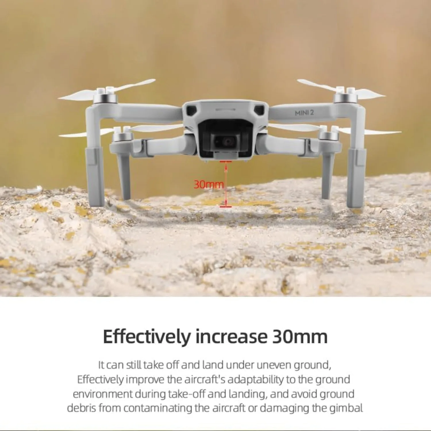 DJI Mavic Mini 2 SE 높이 연장 액세서리와 호환되는 퀵 릴리스 랜딩 기어 다리 연장 장치