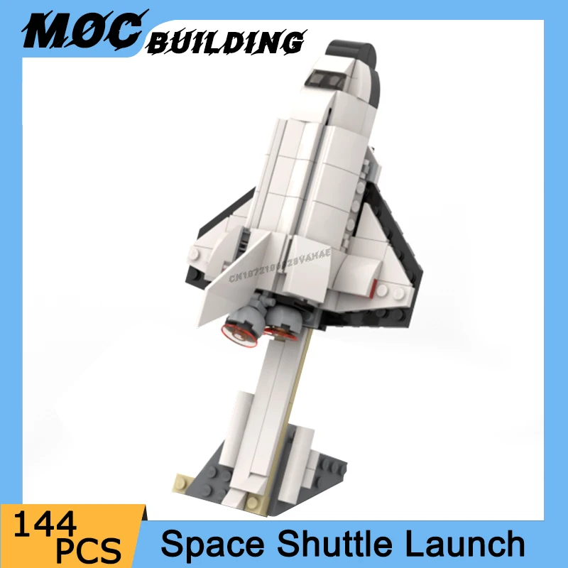 Moc High-Tech Space Shuttle Launch Model Building Blocks Mattoni Rocket Plane Giocattoli Creativi Esplorazione Dell'Universo Regalo Educativo