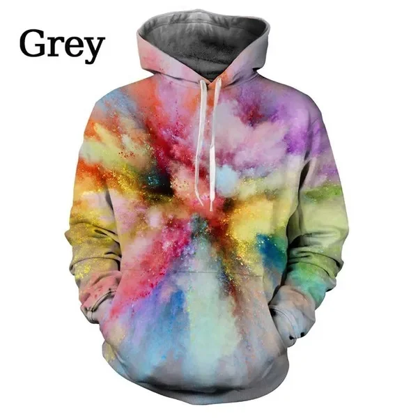 thumbnail image 1 of Nueva sudadera con capucha de moda para hombres y mujeres, sudadera con capucha con estampado de colores 3D divertidos, ropa deportiva de moda, jersey de manga larga unisex, 1 of 4