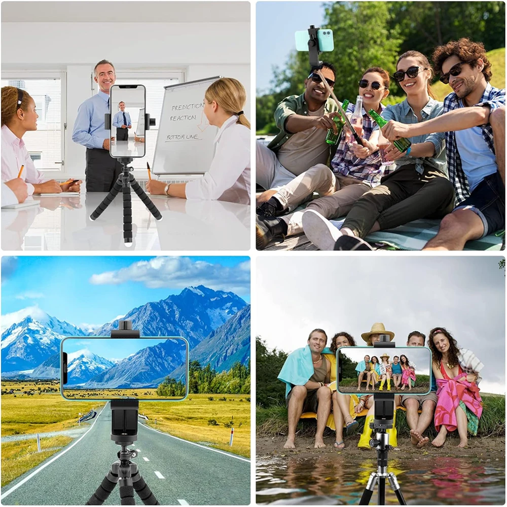 Rotatable Phone Tripod Mount Adapter For Smartphones_voghion.com