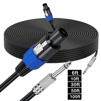 Cavo per altoparlante Connettore maschio Speakon a 1/4 "maschio TS Cavo per spina altoparlante Jack altoparlante a spina 1/4 TS 0,5 m 1,8 M 3 m 10 M 15 M 20 M