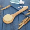 SPA Wooden Body Brush Natural Boar Bristle Organic Dry Skin Body Brush Bamboo Wet Back Shower Brushes Exfoliating Bathing Brush 4