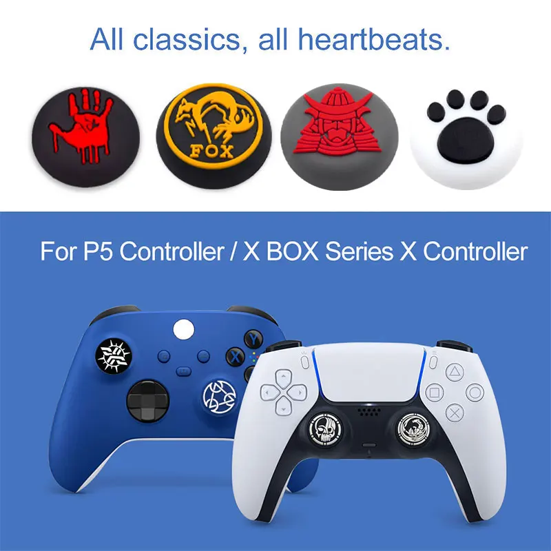 Soft Silicone Thumb Stick Grip Caps - Set of 2, Thumbstick Covers