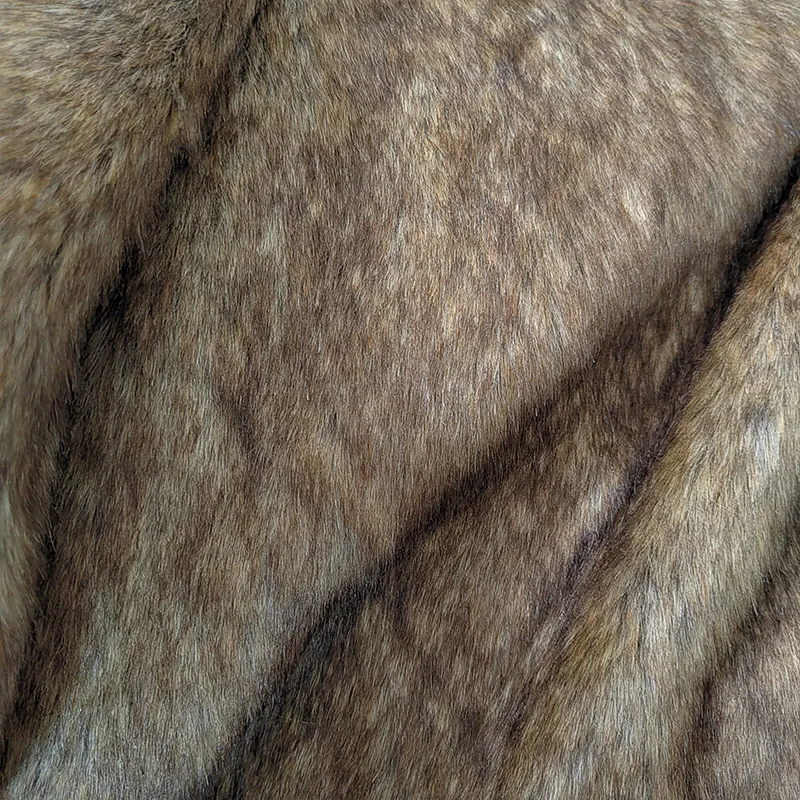 Dobrý imitace lišák falešný kožich textilie hair 2cm dlouhé hnědá tricolor špičaté plyš textilie šicí DIY kožich límec coat/accessories