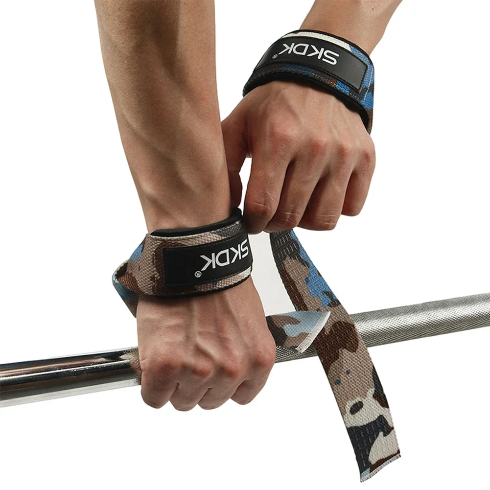 2Pcs Wrist Lifting Straps Gym Weightlifting Deadlift Strap Cotton Hard Pull Grip Band with Neoprene Padded & Non-Slip Silicone 3