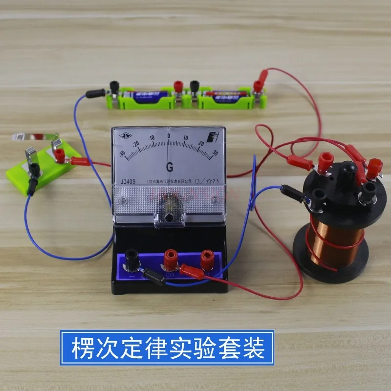 

Lenz's law experimenter demonstrator device complete set including sensitive galvanometer + wire + demonstration primary and