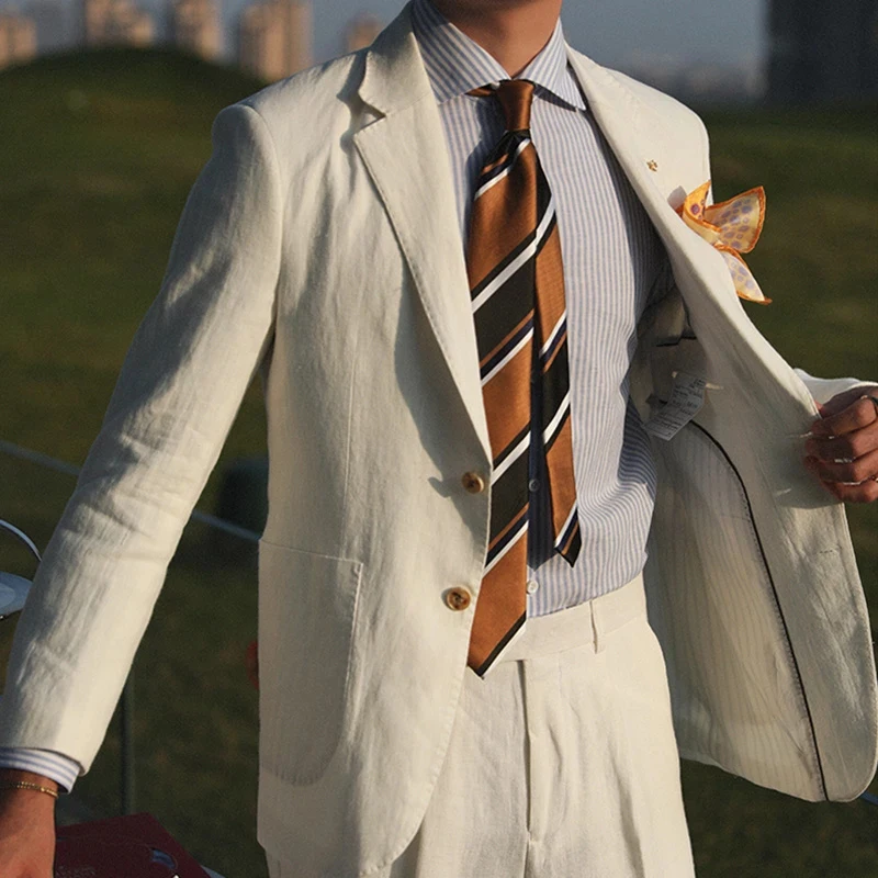 

2022 Elegant Two Button Men's Business Suits Fashion Men's Wedding Prom Suits 2 Pieces(Jacket+Pant+Tie)traje de novio
