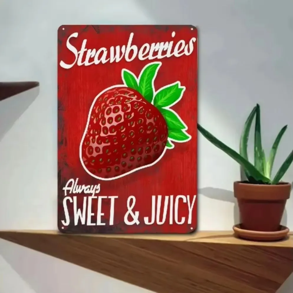 Rustic Strawberry Sign