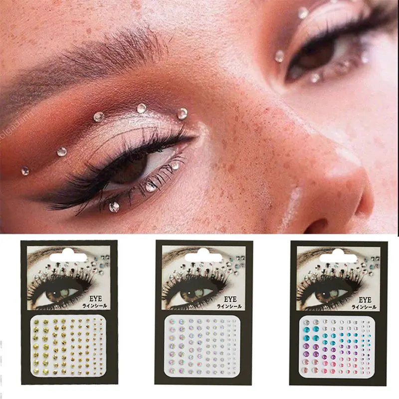 Tattoo Sticker Glitter Diamond Makeup Eyeliner Eyeshadow Face