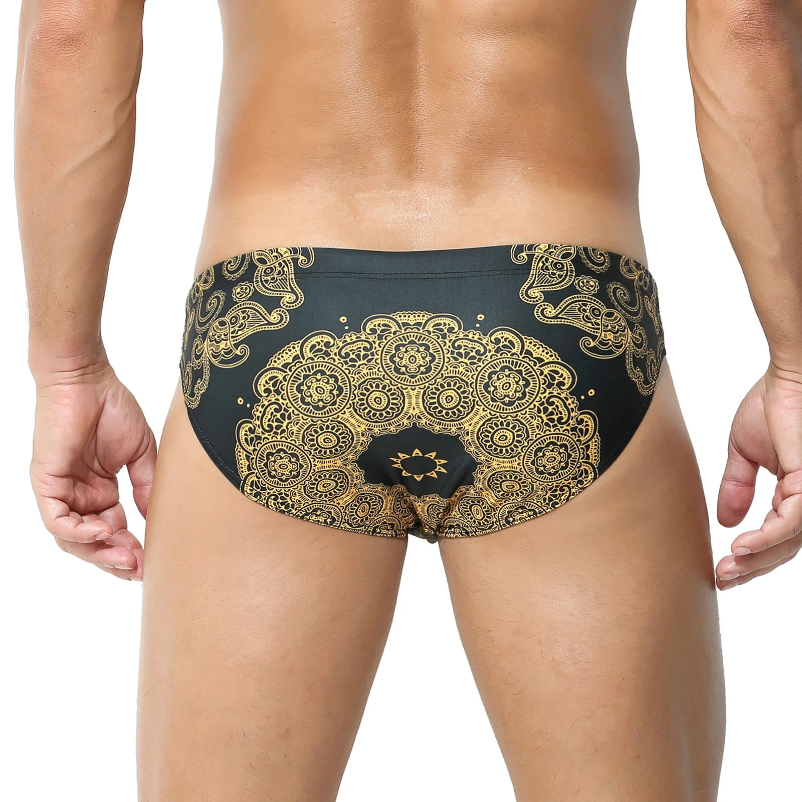 Men's Swimsuit Swim Briefs Panties Sexy Swimwear Bikini Totem Elastic Low Rise Underpants Beach Pool Party Sunbathing Underwear 3