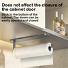 Kitchen Paper Towel Holder Wall Mount Nail-Free Kitchen Bathroom Toilet Lengthen Storage Rack Towel rack Self-Adhesive Roll Rack 4